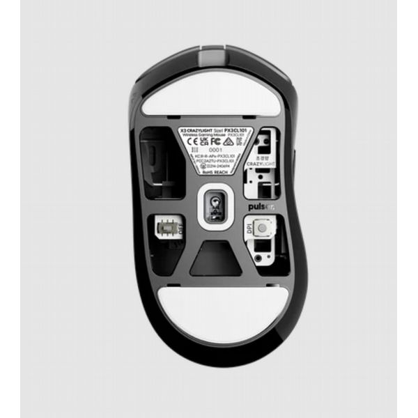 Pulsar X3 CrazyLight Medium Jet Black Wireless Gaming Mouse