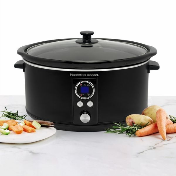 Hamilton Beach Programmable Digital Oval Slow Cooker Black