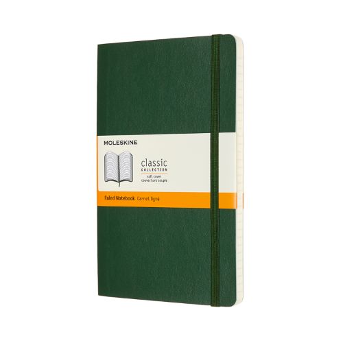 Moleskine Large Ruled Soft Cover Notebook: Myrtle Green