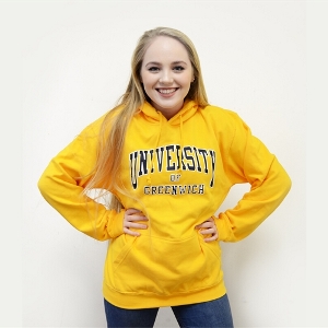 University of Greenwich Printed Hoody - Yellow
