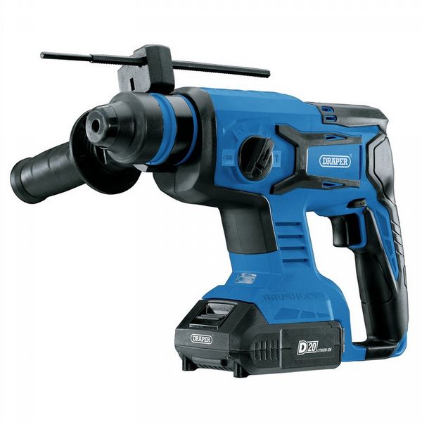 Draper D20 20V Brushless Sds+ Rotary Hammer Drill With 2 X 2.0Ah Batteries And Charger