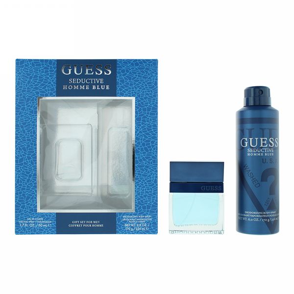 Guess Seductive Homme Blue 2 Piece Gift Set: Eau De Toilette 50Ml - Body Spray 226Ml