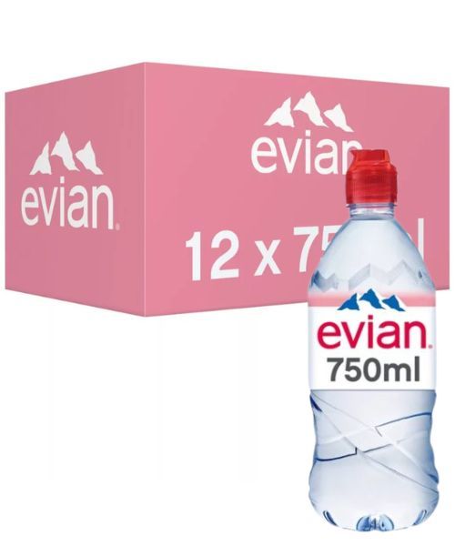 Evian Natural Mineral Water 75cl (Pack of 12)