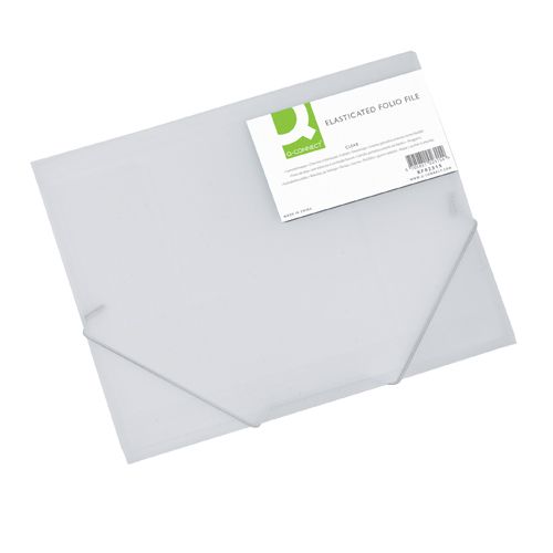 Q-Connect A4 Elasticated Folio Clear