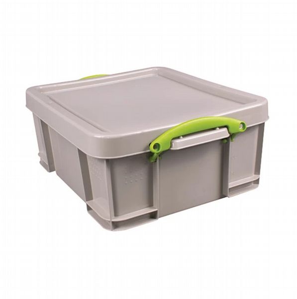 Really Useful 18L Stacking Box Recycled Grey