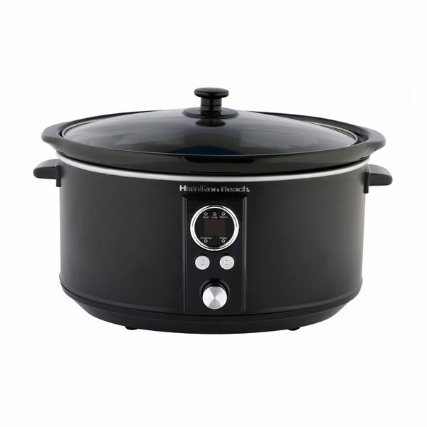Hamilton Beach Programmable Digital Oval Slow Cooker Black