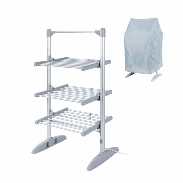 Rediffusion Ultra Compact Heated Clothes Airer With Cover